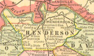 1905 map of Henderson County including Henderson townships.