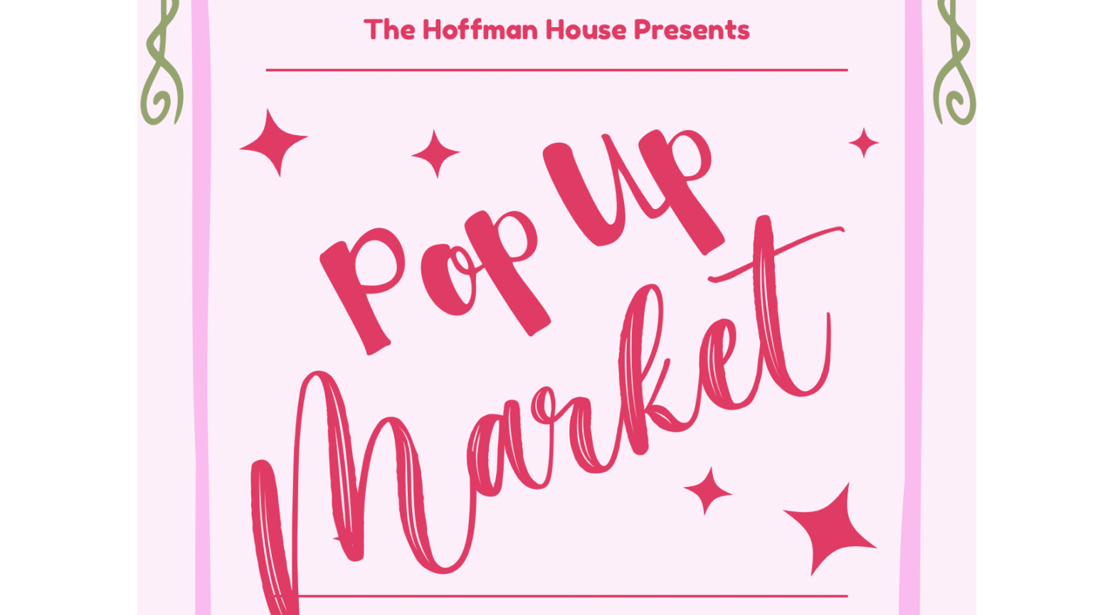 Copy of Copy of Pink and Green Playful Pop Up Market Poster
